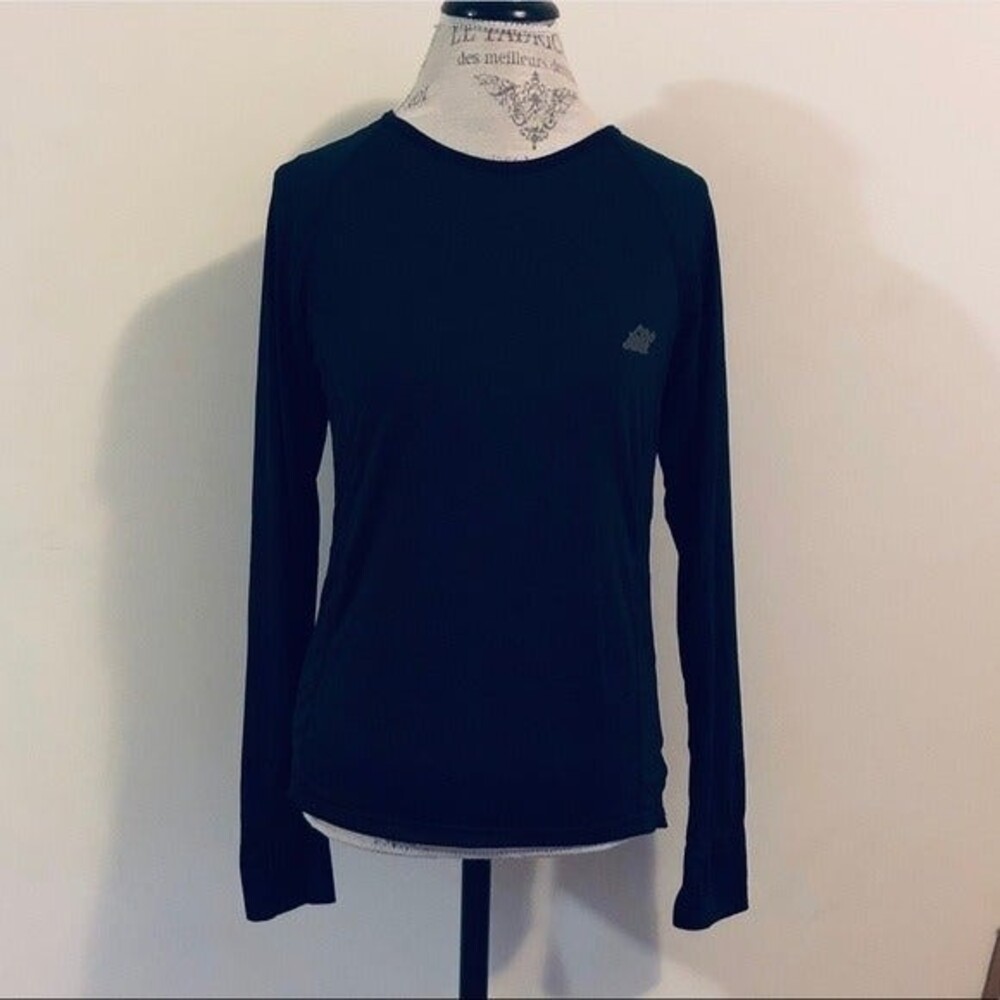 Black Stretchy Long Sleeve Sports Shirt